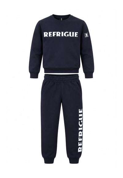 Refrigue TUTA COMPLETA BLU GIROCOLLO CON MAXI LOGO Bambini e ragazzi 2831T00075.BLU_