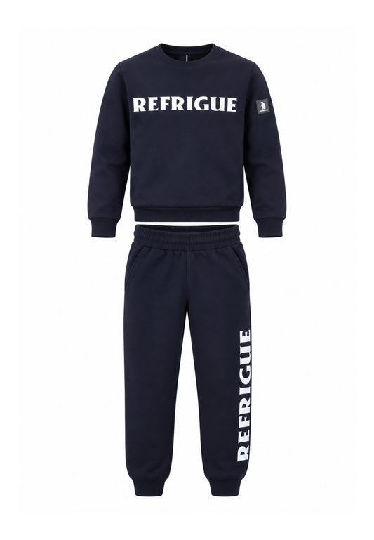 Refrigue TUTA BLU GIROCOLLO CON MAXI LOGO Bambini e ragazzi 2831T00075.BLU_