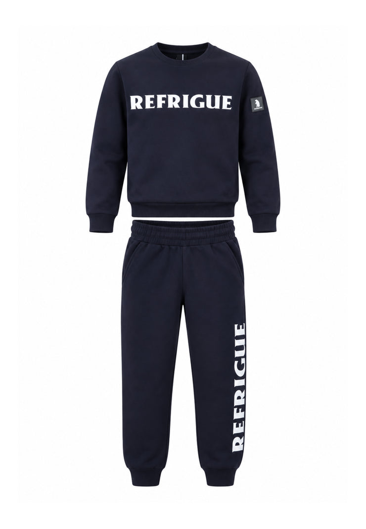 Refrigue TUTA COMPLETA BLU GIROCOLLO CON MAXI LOGO Bambini e ragazzi 2831T00075.BLU_
