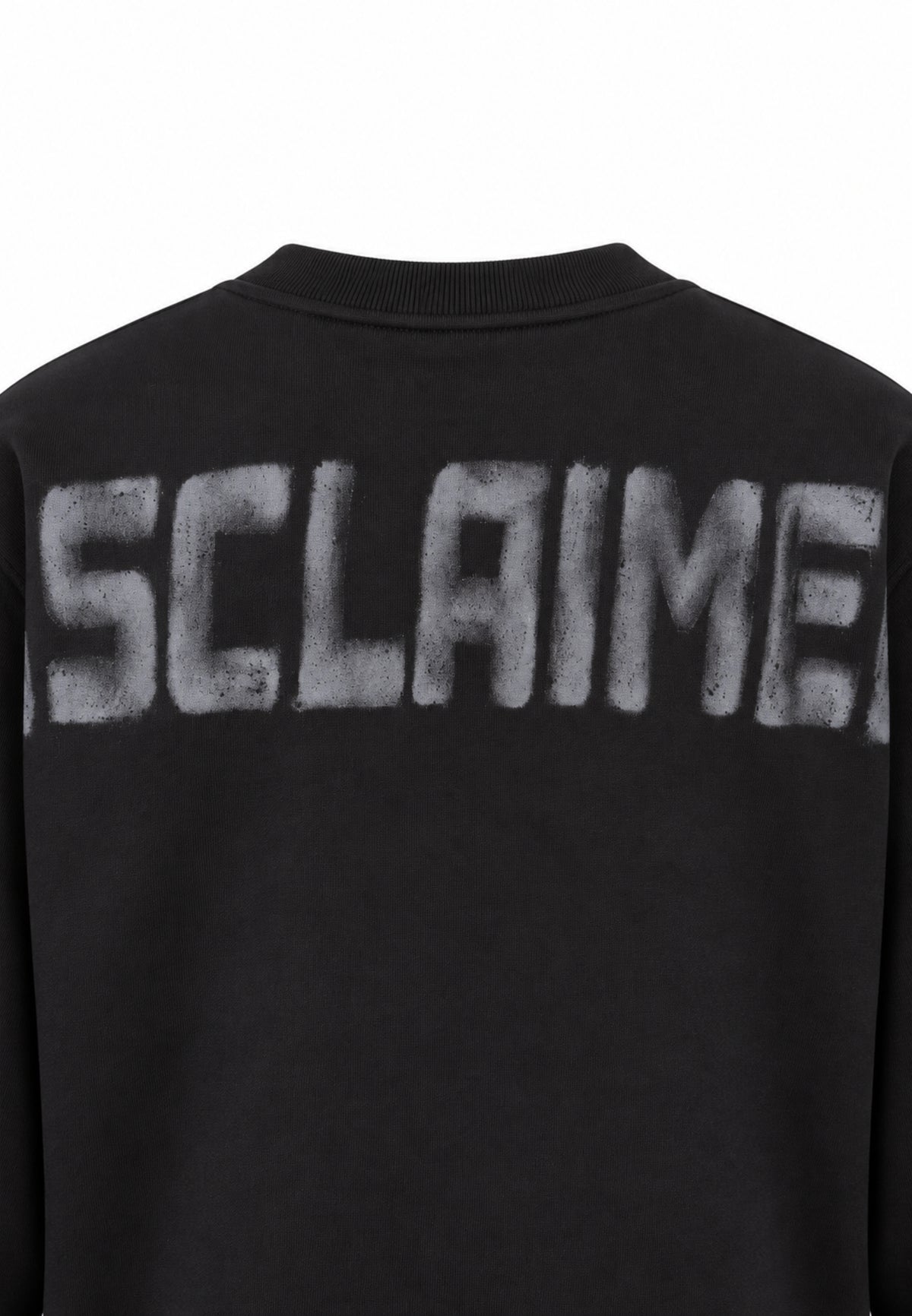 Disclaimer FELPA NERA CON MINI LOGO DAVANTI E MAXI LOGO RETRO Bambini e ragazzi 26IDK59100.NE_