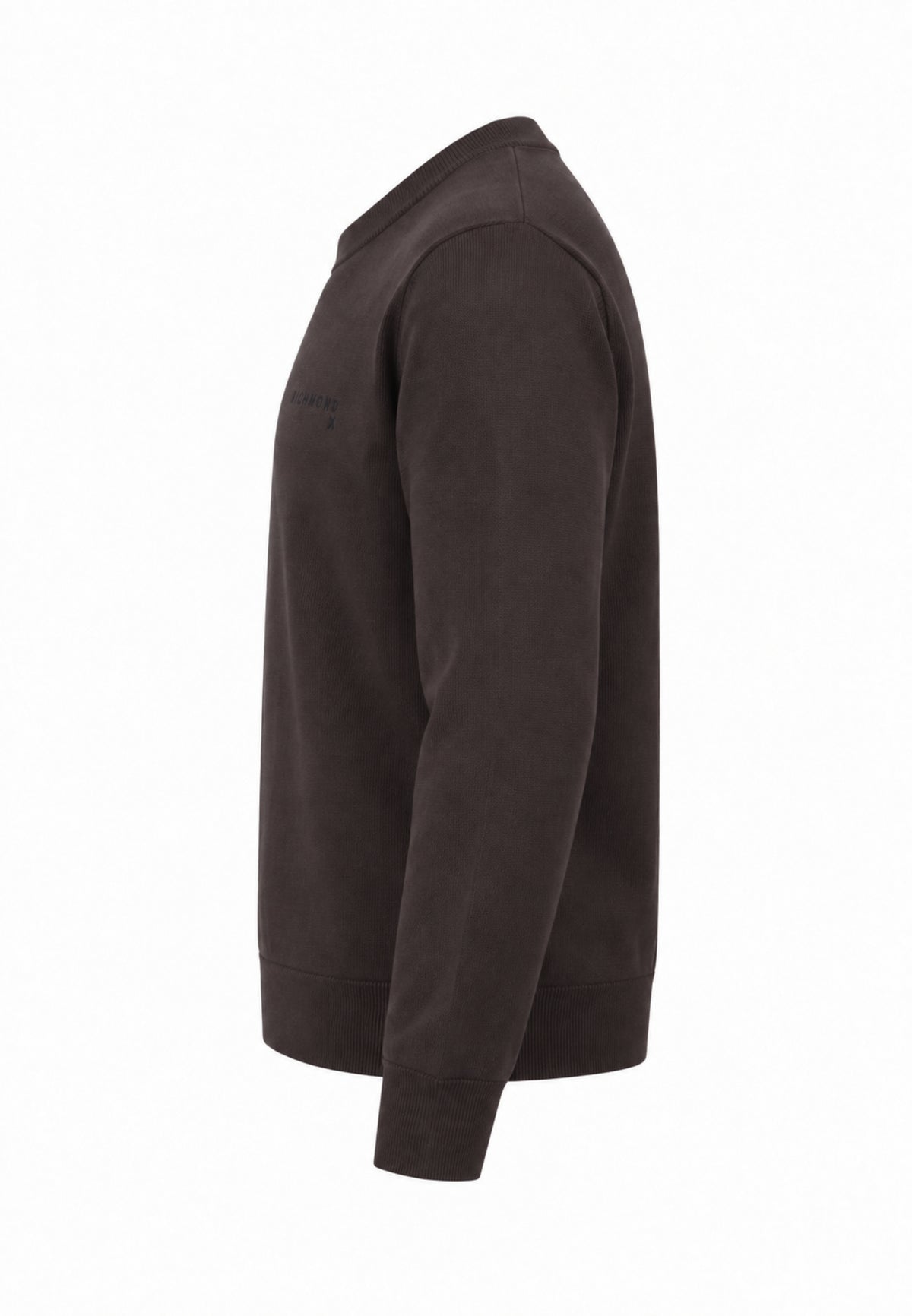 John Richmond maglia MARRONE IN LANA RASATA CON MINI LOGO Uomo uma26169ma.marro_