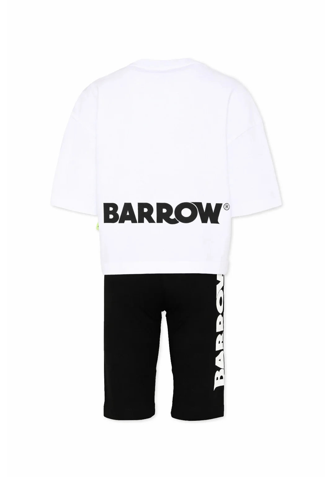 BARROW COMPLETO TSHIRT BIANCA E CICLISTA NERO CON LOGO SMILE Bambine e ragazze S6BKJGTL165_