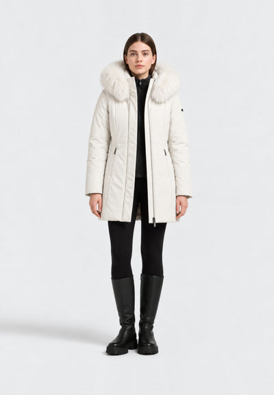 REFRIGIWEAR GIUBBOTTO AVORIO CON PELLICCIA NEL CAPPUCCIO Donna LADY TECH/1 FUR JACKET.AVORI_