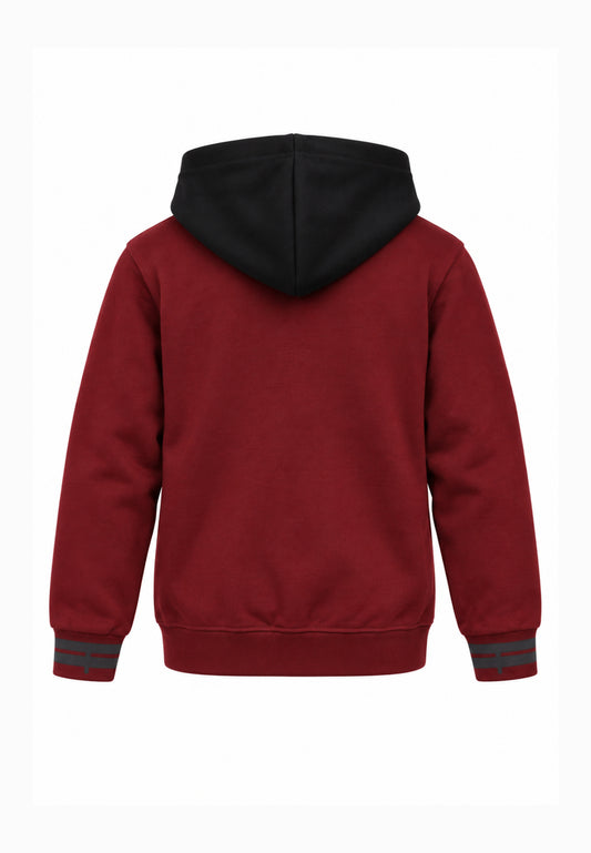 Disclaimer FELPA BORDEAUX CON CAPPUCCIO A CONTRASTO Bambini e ragazzi 26IDK59123.BORDEAUX_