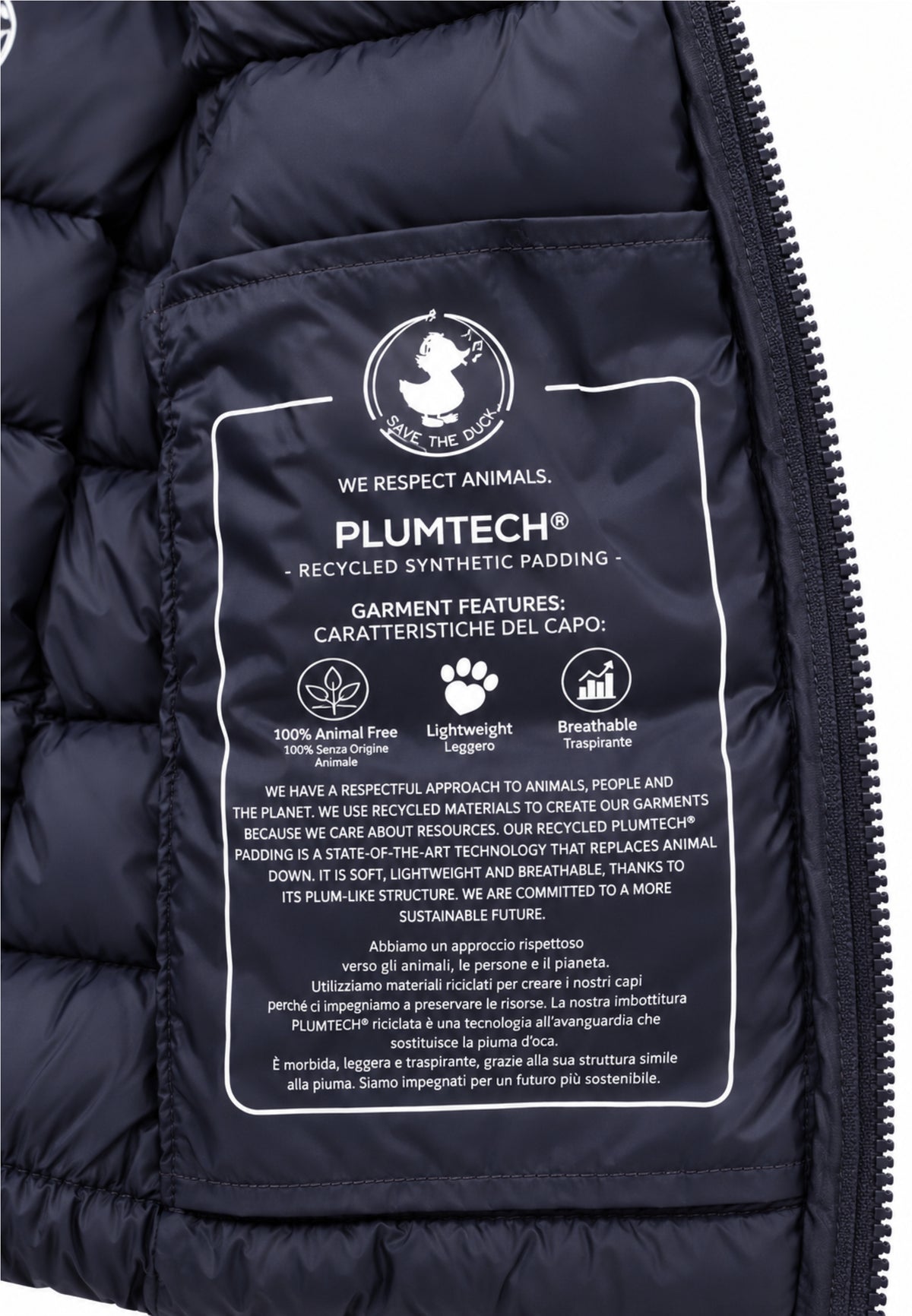 Save the Duck GIUBBOTTO BLU TRAPUNTATO CON CAPPUCCIO Bambini e ragazzi 02-J35560B.BLU_