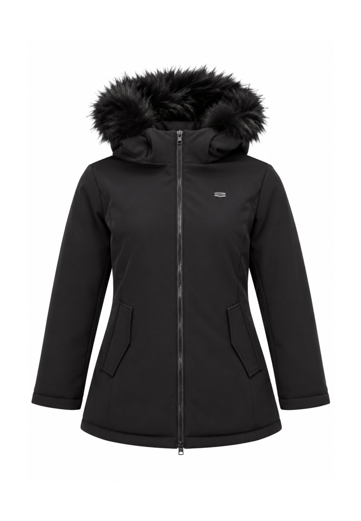 REFRIGIWEAR GIUBBINO NERO IN SOFTSHELL CON PELLICCIA Bambine e ragazze RG2603CW26.NE_