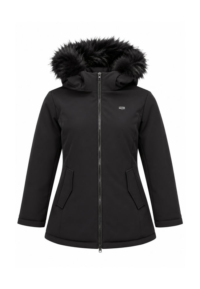 REFRIGIWEAR GIUBBINO NERO IN SOFTSHELL CON PELLICCIA Bambine e ragazze RG2603CW26.NE_