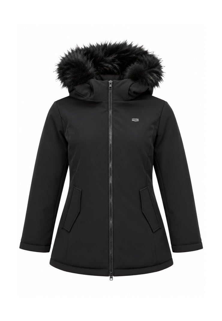 REFRIGIWEAR GIUBBINO NERO IN SOFTSHELL CON PELLICCIA Bambine e ragazze RG2603CW26.NE_
