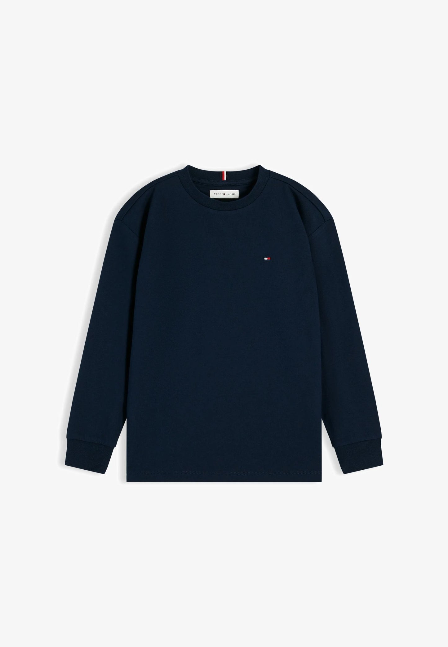 TOMMY HILFIGER TSHIRT BLU LOGO BANDIERA PICCOLO MANICHE LUNGHE Bambini e ragazzi KB0KB09846C1G_
