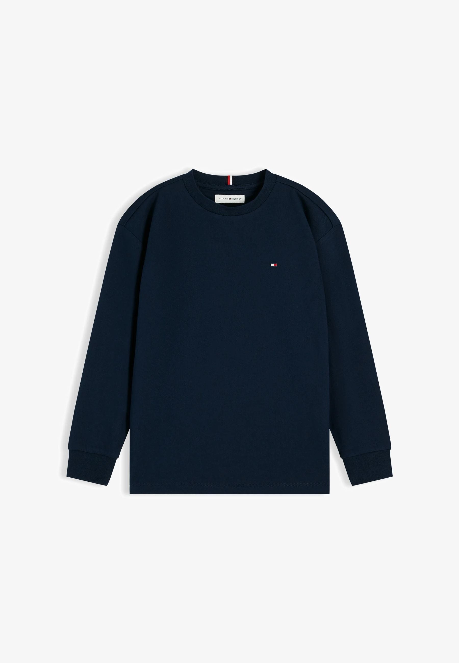 TOMMY HILFIGER TSHIRT BLU LOGO BANDIERA PICCOLO MANICHE LUNGHE Bambini e ragazzi KB0KB09846C1G_