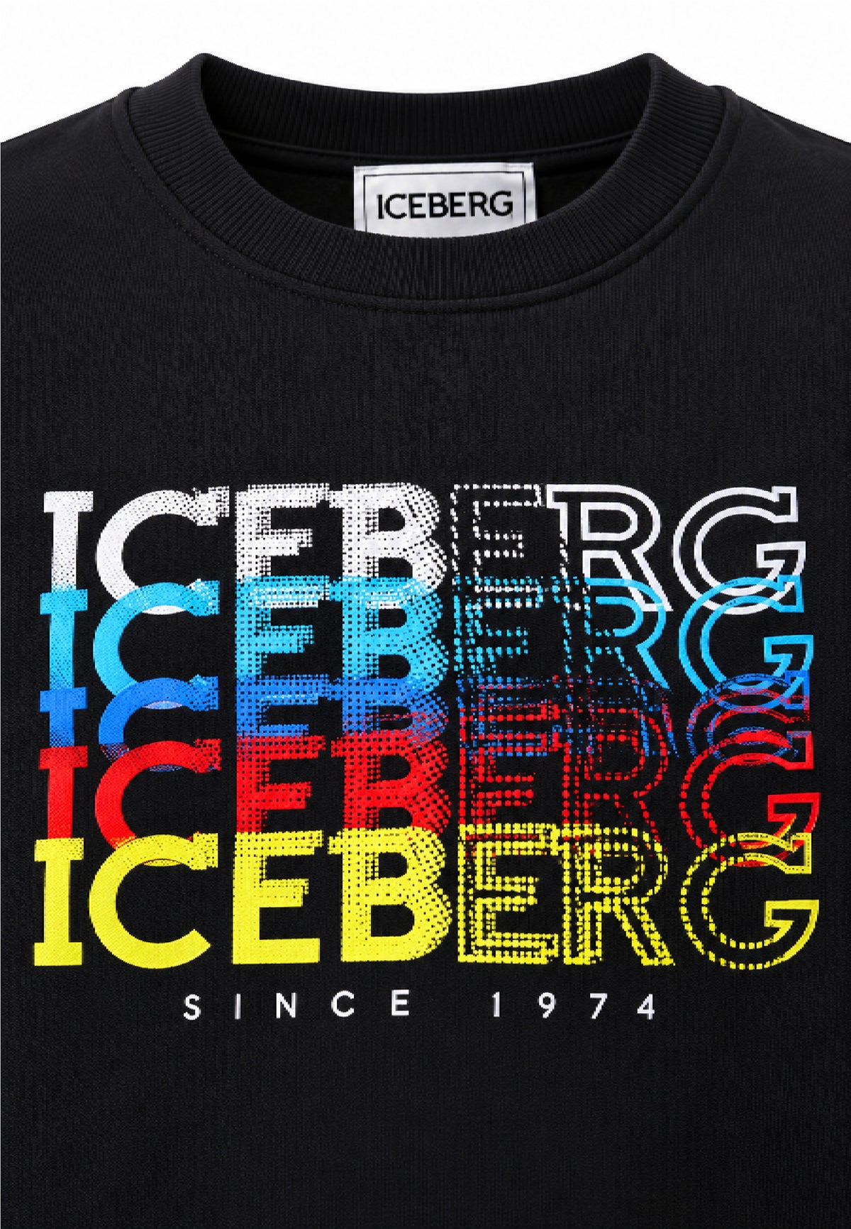 ICEBERGS COMPLETO NERO GIROCOLLO CON LOGO COLORATO Bambini e ragazzi CFICE7302J.NE_