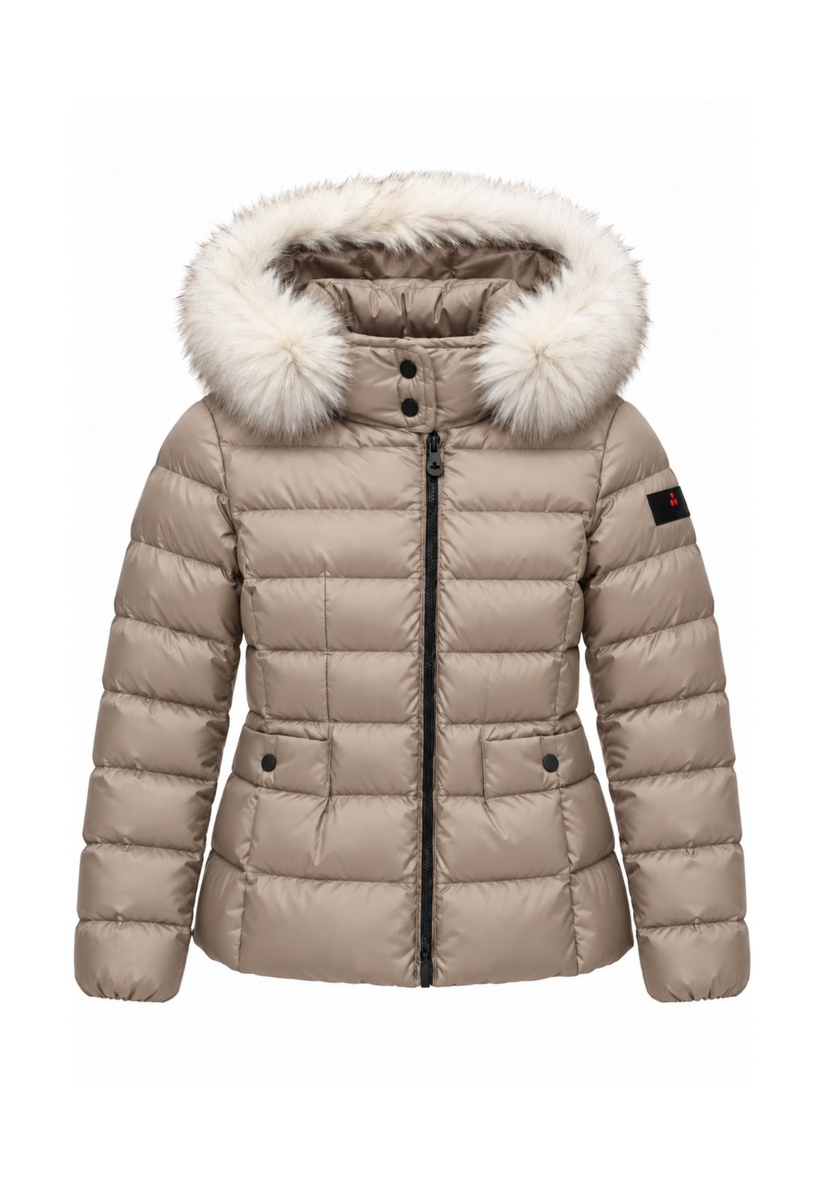 Peuterey GIUBBOTTO BEIGE TRAPUNTATO CON DETTAGLIO PELLICCIA Bambine e ragazze TURMALET MQN 05 FOX FUR KID.BEIGE_