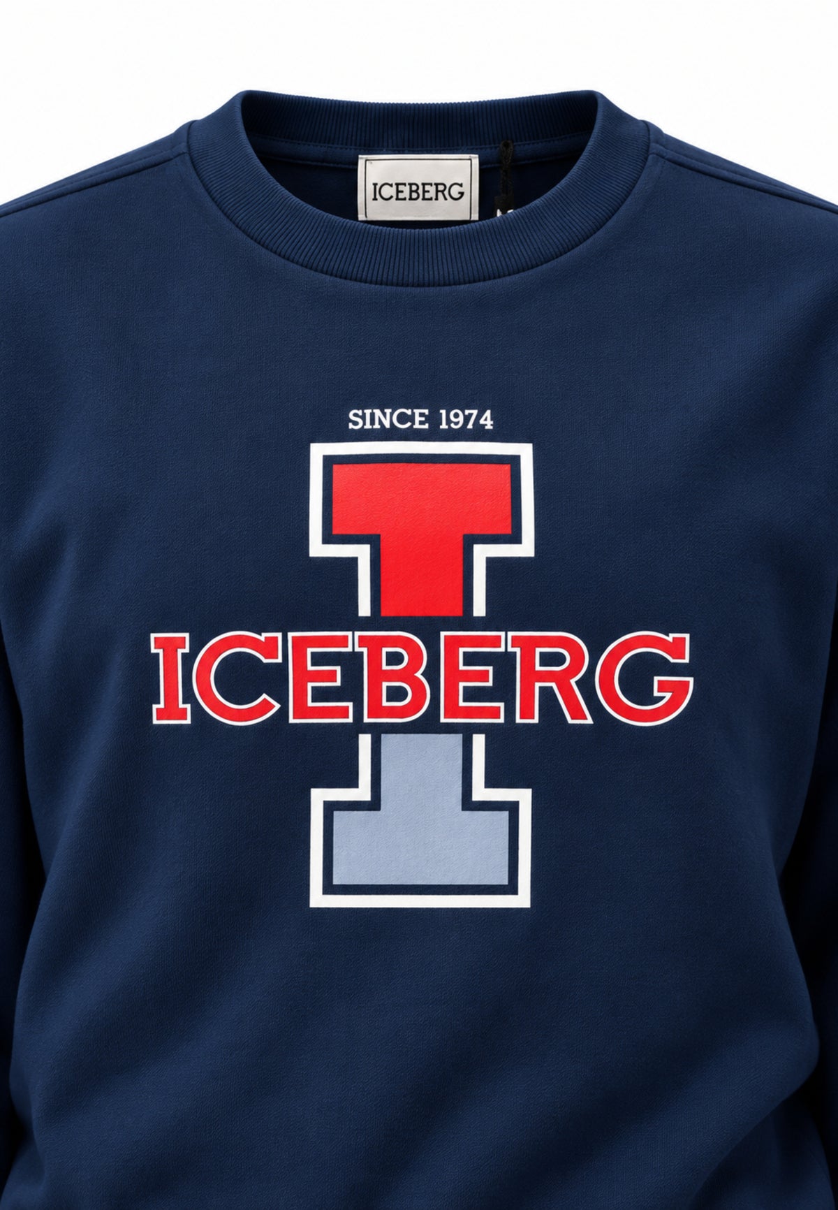 ICEBERGS FELPA BLU LOGO COLLEGE Bambini e ragazzi MFICE7318J.BLU_