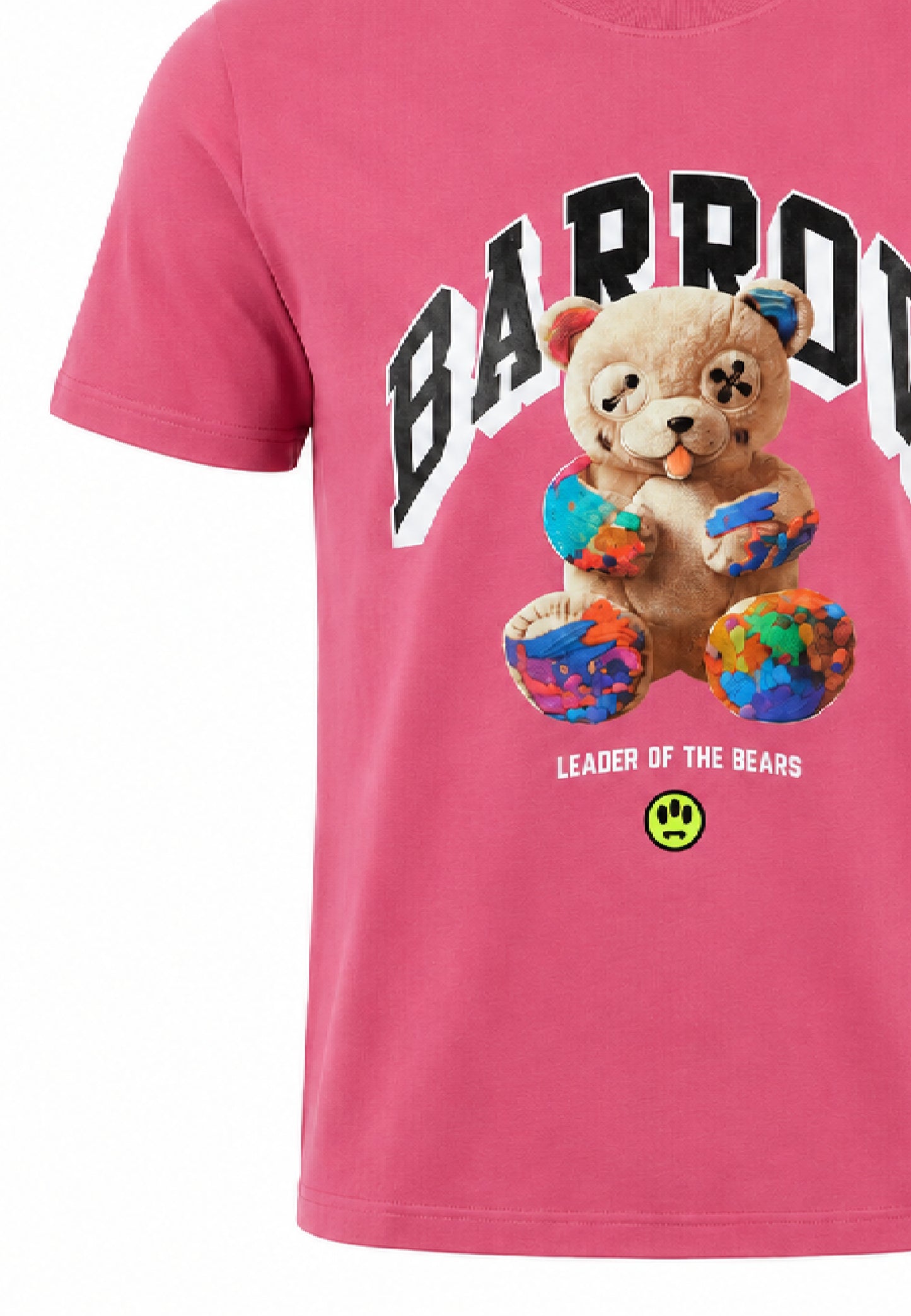 BARROW T SHIRT ROSA A MEZZE MANICHE CON STAMPA ORSO Bambini e ragazzi F6BKJUTH027.ROSA_