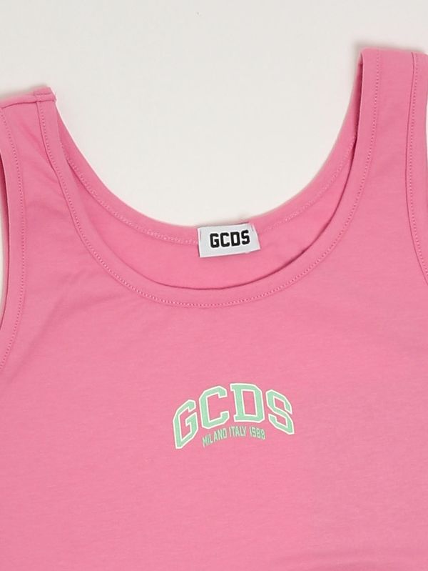 GCDS Top bambina in cotone stretch