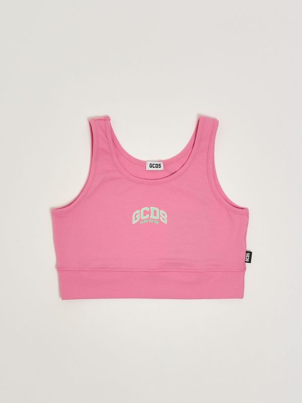 GCDS Top bambina in cotone stretch