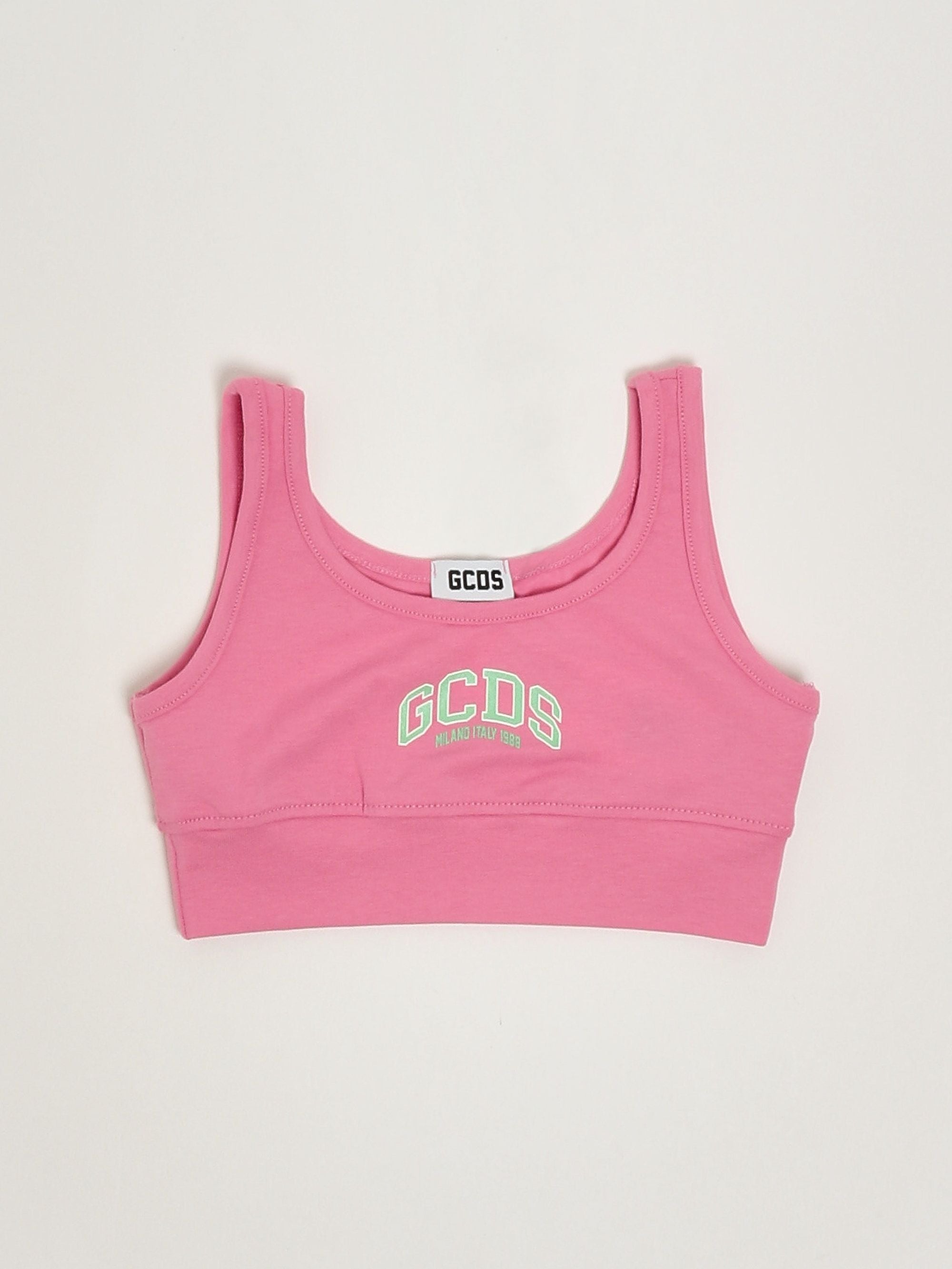 GCDS Top bambina in cotone stretch