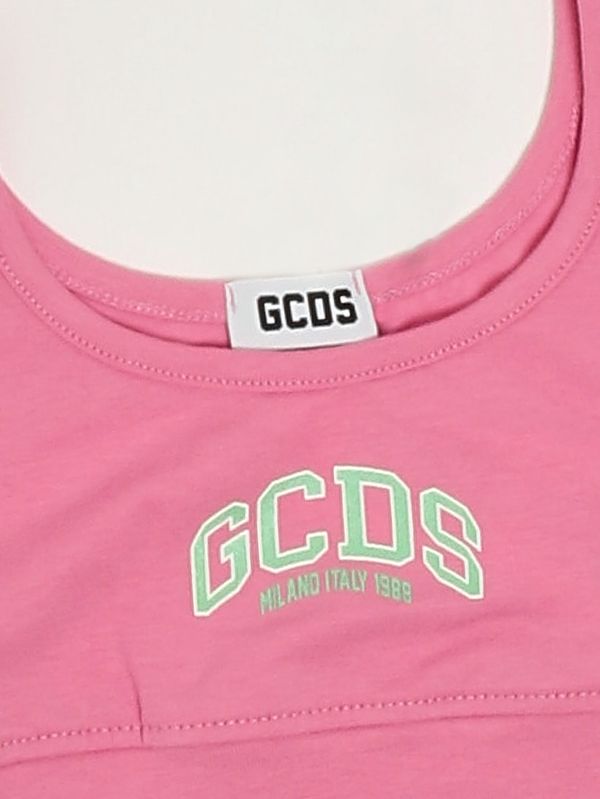 GCDS Top bambina in cotone stretch