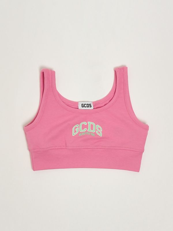 GCDS Top bambina in cotone stretch