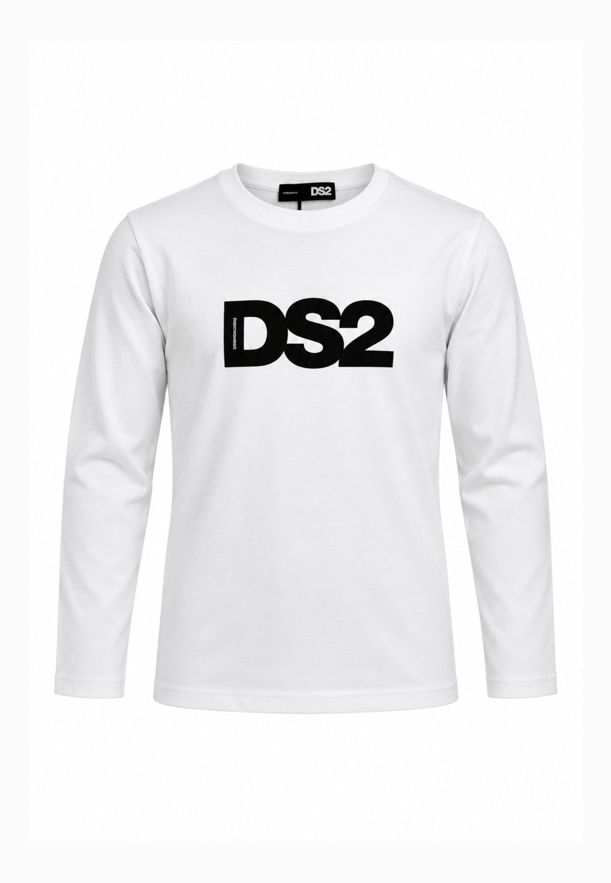 DS2 T SHIRT PANNA A MANICHE LUNGHE CON LOGO MAXI CENTRALE Bambini e ragazzi F62K280ML.PANNA_