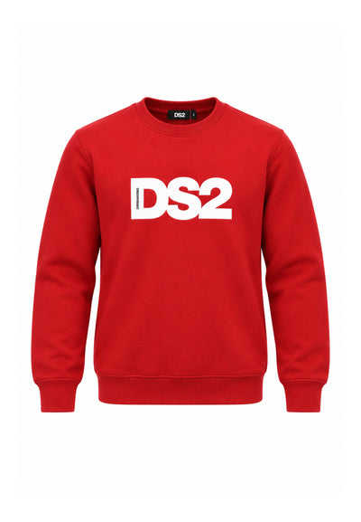 DS2 FELPA BORDEAUX A GIROCOLLO  CON LOGO CENTRALE Bambini e ragazzi F62K281.BORDEAUX_