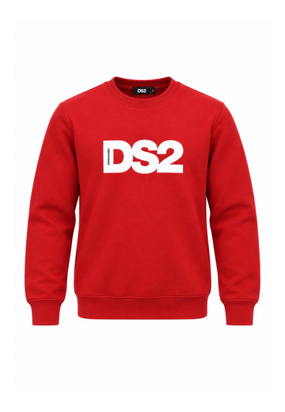 DS2 FELPA BORDEAUX A GIROCOLLO  CON LOGO CENTRALE Bambini e ragazzi F62K281.BORDEAUX_