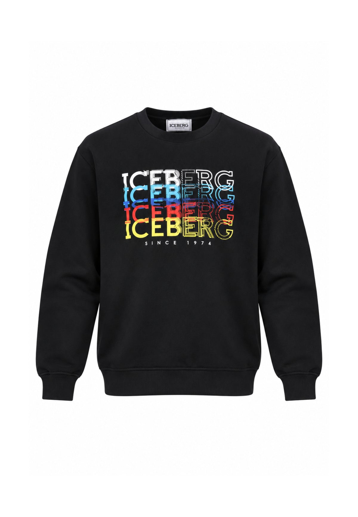 ICEBERGS COMPLETO NERO GIROCOLLO CON LOGO COLORATO Bambini e ragazzi CFICE7302J.NE_