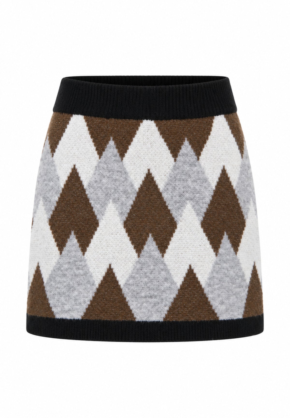 Gabriella Gucci COMPLETO MARRONE A QUADRI IN MAGLIA CON ORSETTO PATCH Bambine e ragazze GK311+GK312.MARRO_