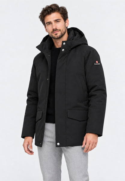 Canadiens Giubbotto nero con cappuccio invernale Uomo Nilan tech 2.0/m.Ne_