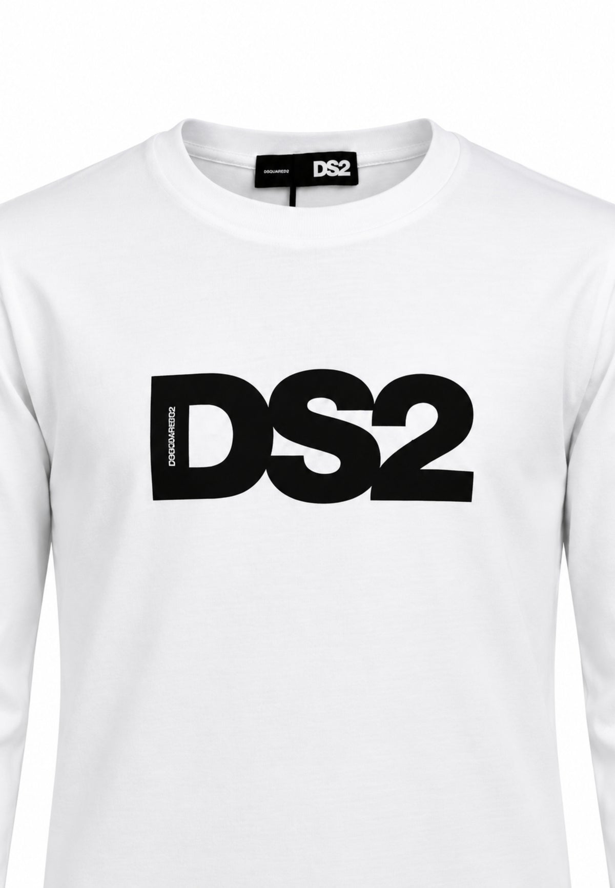 DS2 T SHIRT PANNA A MANICHE LUNGHE CON LOGO MAXI CENTRALE Bambini e ragazzi F62K280ML.PANNA_