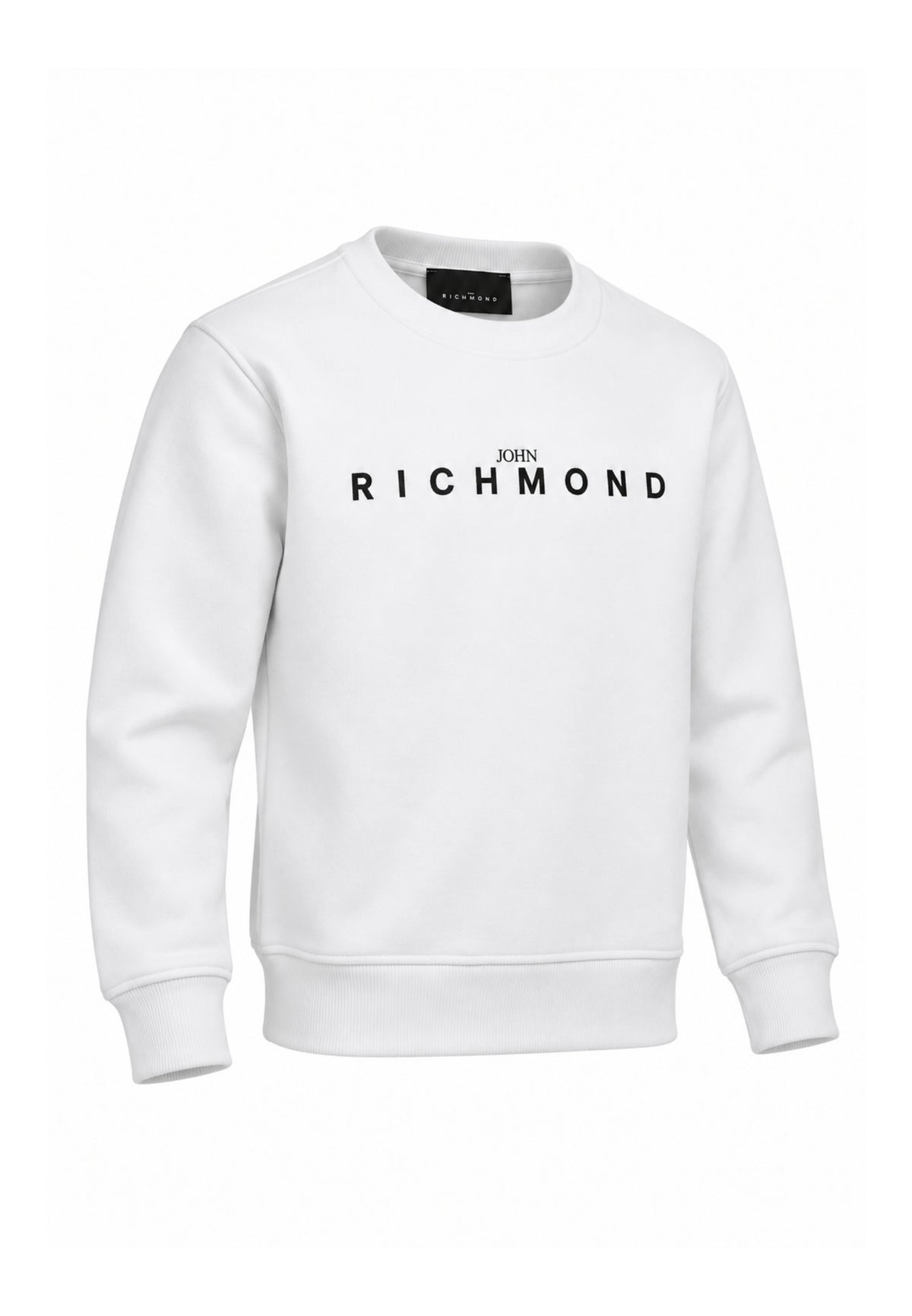 John Richmond FELPA NERA A GIROCOLLO CON LOGO NERO CENTRALE Bambini e ragazzi RBA26156FE.BIA_
