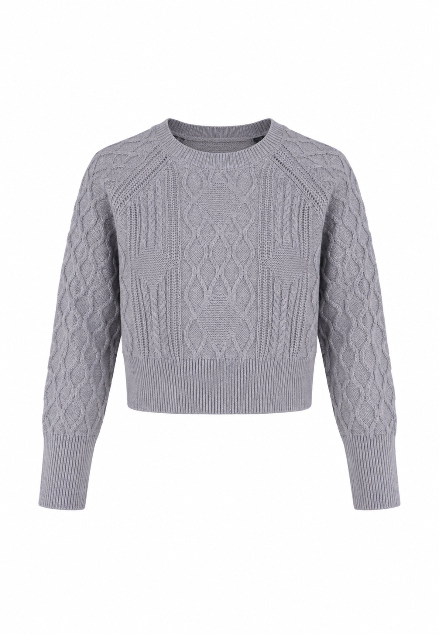 Roy Roger's magliONE GRIGIO CROP CON TRECCIE 3D Bambini e ragazzi RH157/00.GRIG_