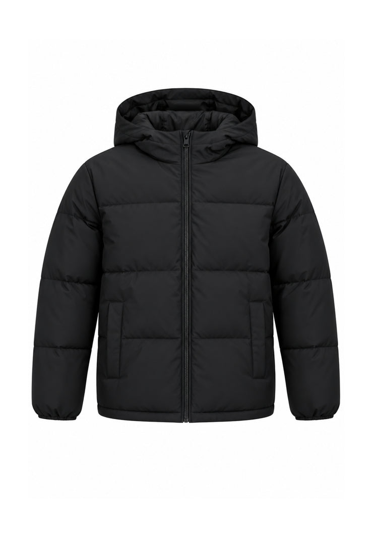 Jack & Jones giubbotto NERO con cappuccio TRAPUNTATO Bambini e ragazzi 12303956.NE_