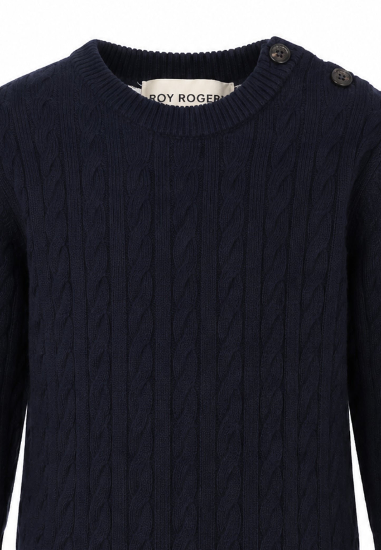 Roy Roger's maglia blu a treccia con bottoncini Bambini e ragazzi rh051/00.blu_