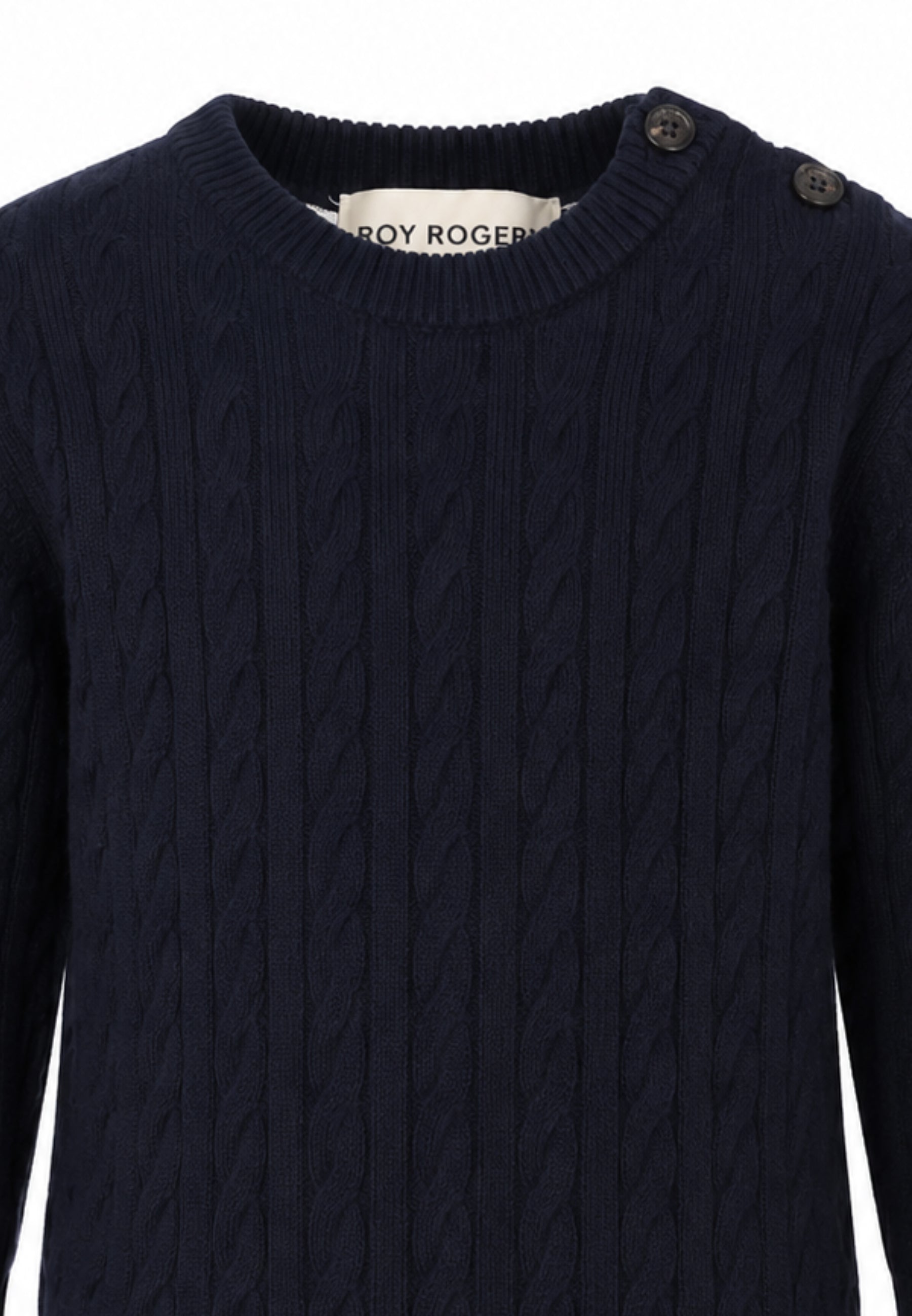 Roy Roger's maglia blu a treccia con bottoncini Bambini e ragazzi rh051/00.blu_