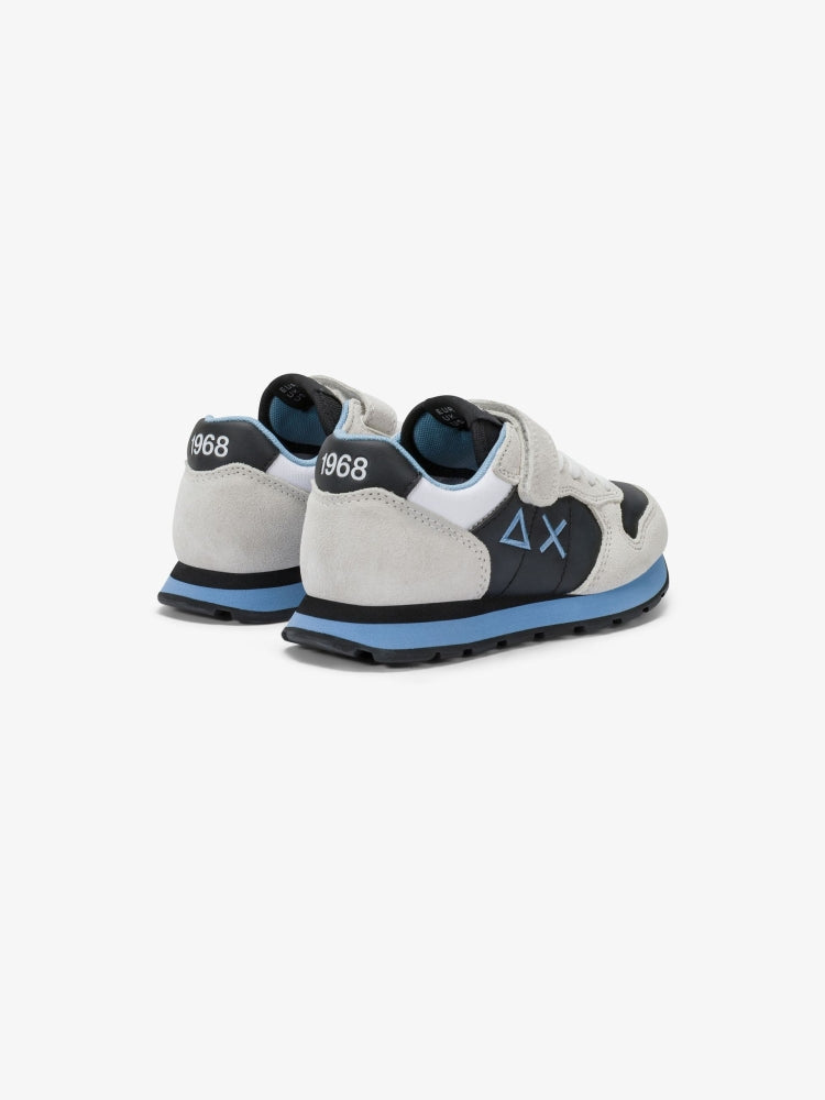 Sun68 scarpe bianche bambino in camoscio logo sul lato