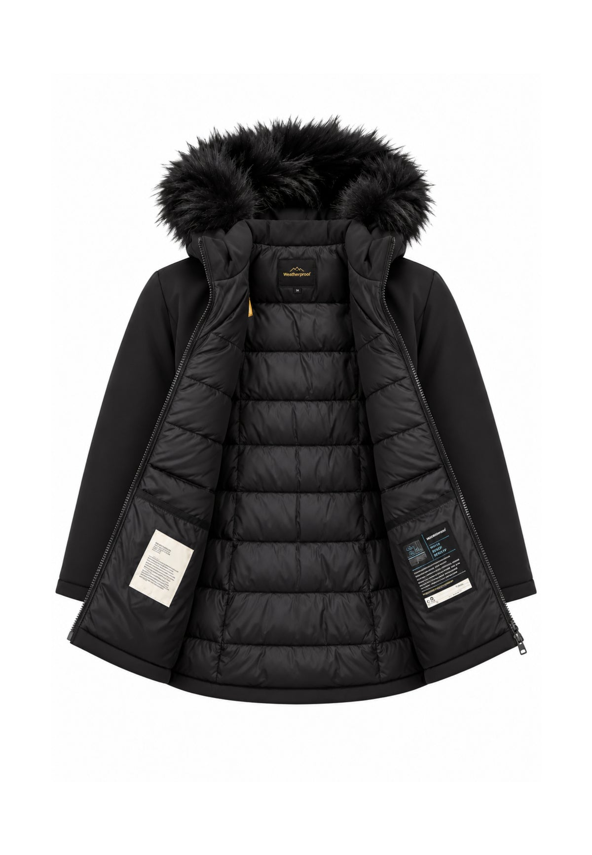 REFRIGIWEAR GIUBBINO NERO IN SOFTSHELL CON PELLICCIA Bambine e ragazze RG2603CW26.NE_