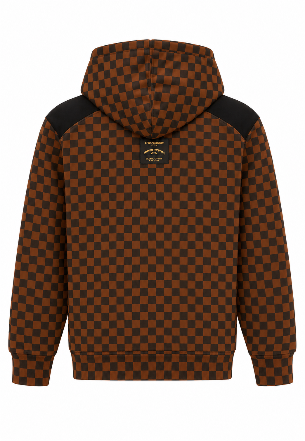 Sprayground felpa marrone a scacchi - retro