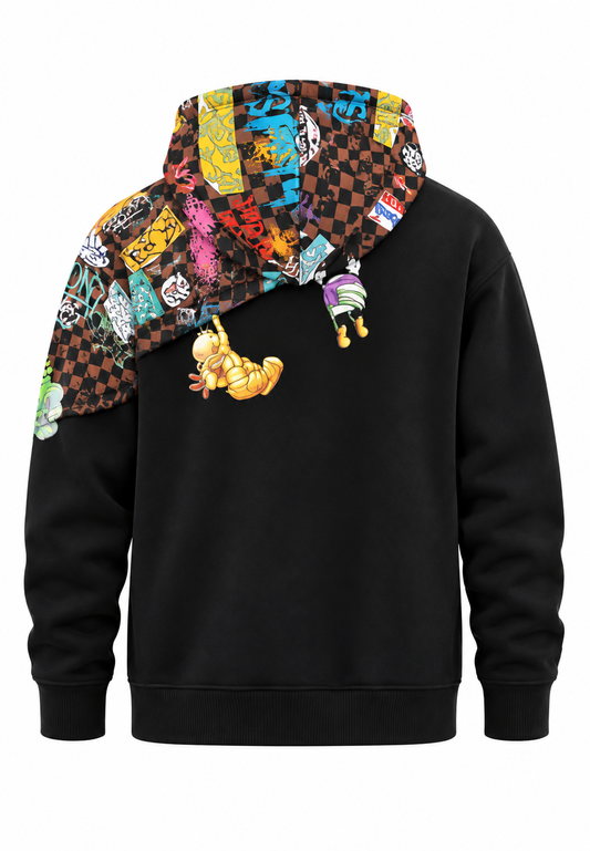Sprayground felpa nera bambino graffiti fronte