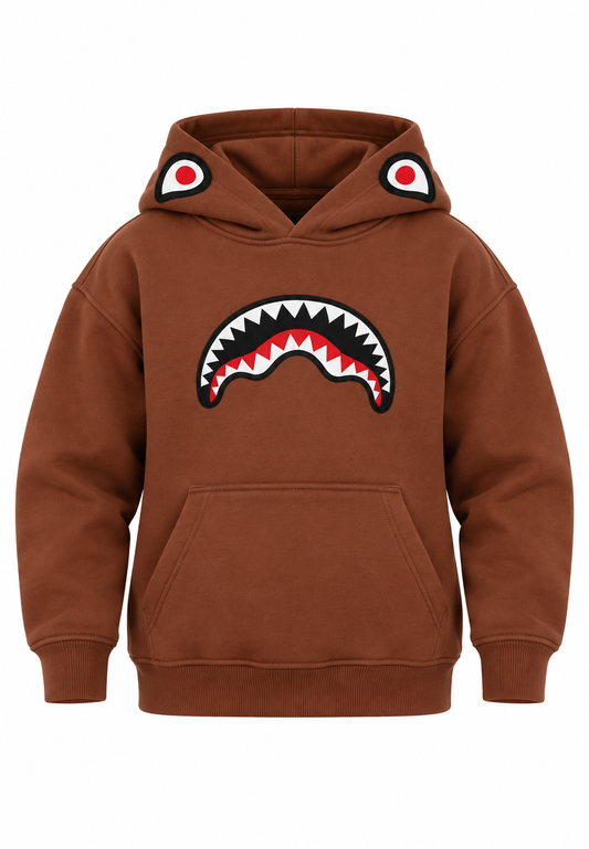 Sprayground felpa marrone bambino con cappuccio - fronte