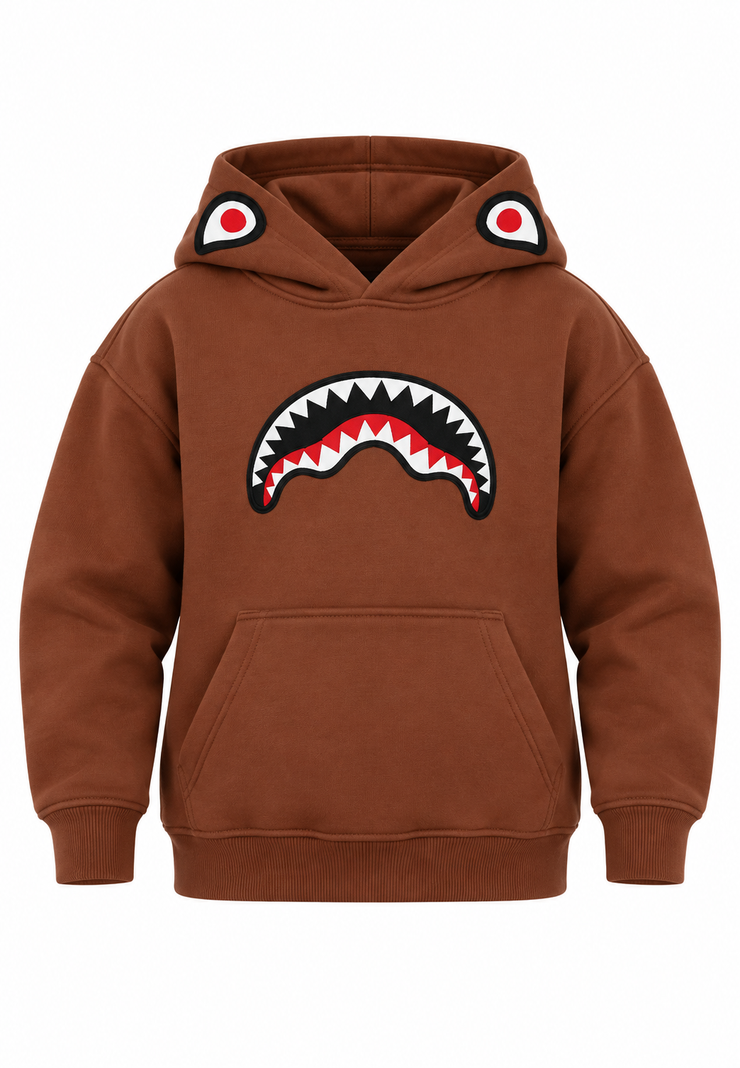 Sprayground felpa marrone bambino con cappuccio - fronte