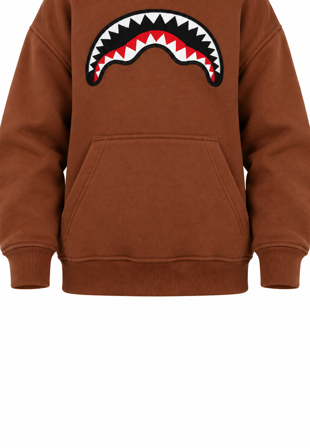 Sprayground felpa marrone bambino con cappuccio - tasca dettaglio