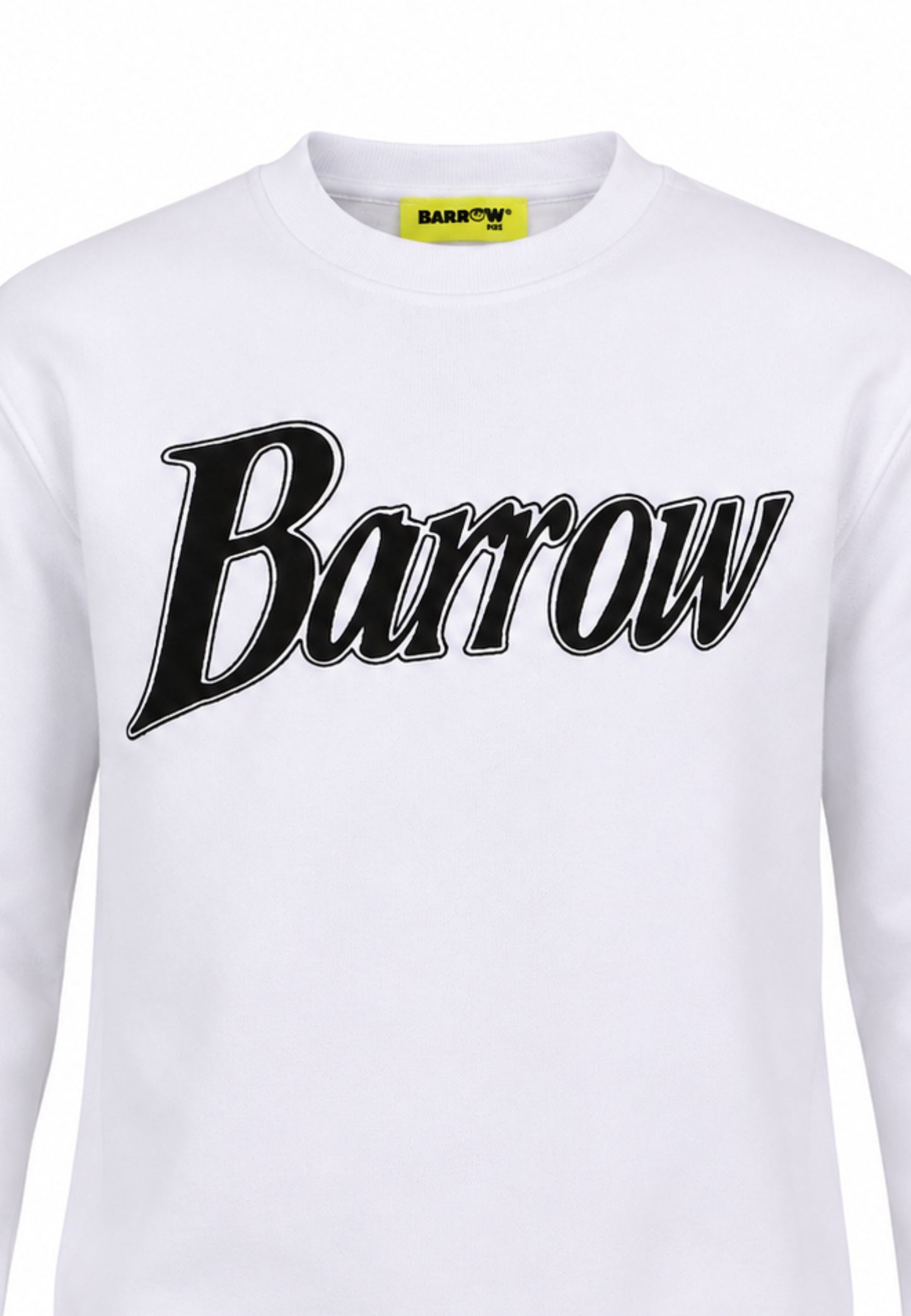 BARROW FELPA BIANCA GIROCOLLO CON LOGO DAVANTI E STAMPA ORSETTO DIETRO Bambini e ragazzi F6BKJUSW162.BIA_