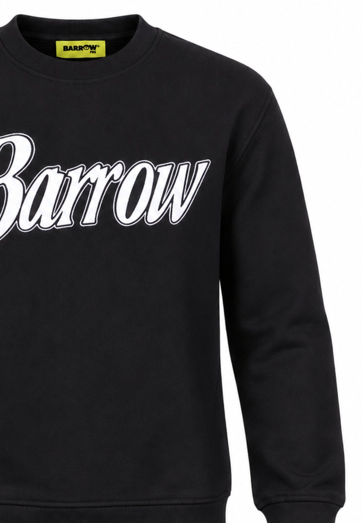 BARROW FELPA NERA GIROCOLLO CON LOGO DAVANTI E STAMPA ORSETTO DIETRO Bambini e ragazzi F6BKJUSW162.NE_