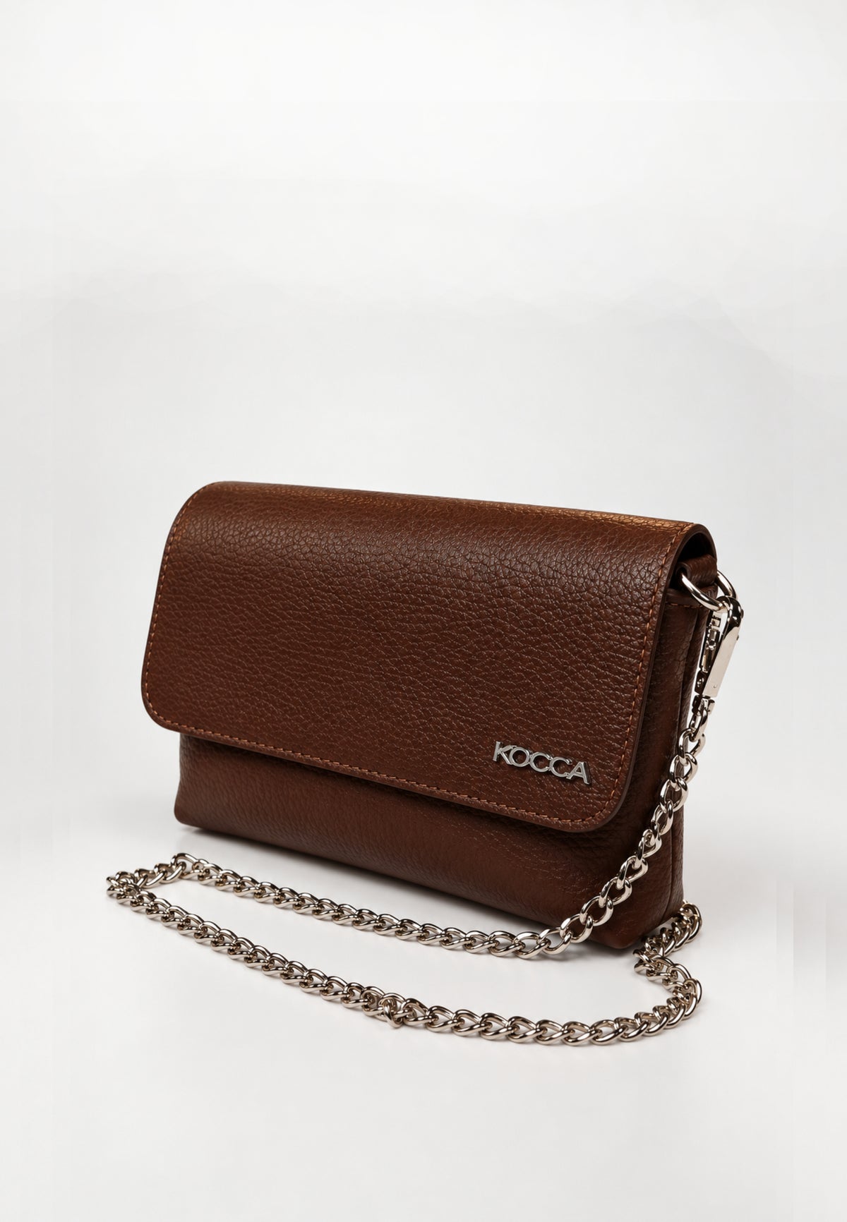 Kocca borsa marrone con tracolla a catenina e manico Bambine e ragazze yenna.marro_