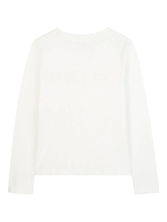 T-shirt per bambina Michael Kors Kids bianca con logo sul davanti