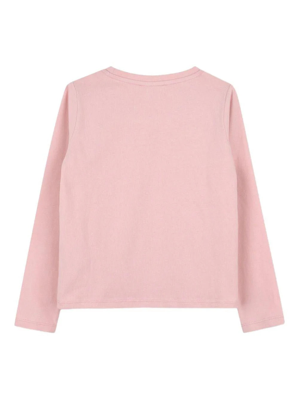 T-shirt per bambina Michael Kors Kids rosa con ricamo logo dettaglio logo