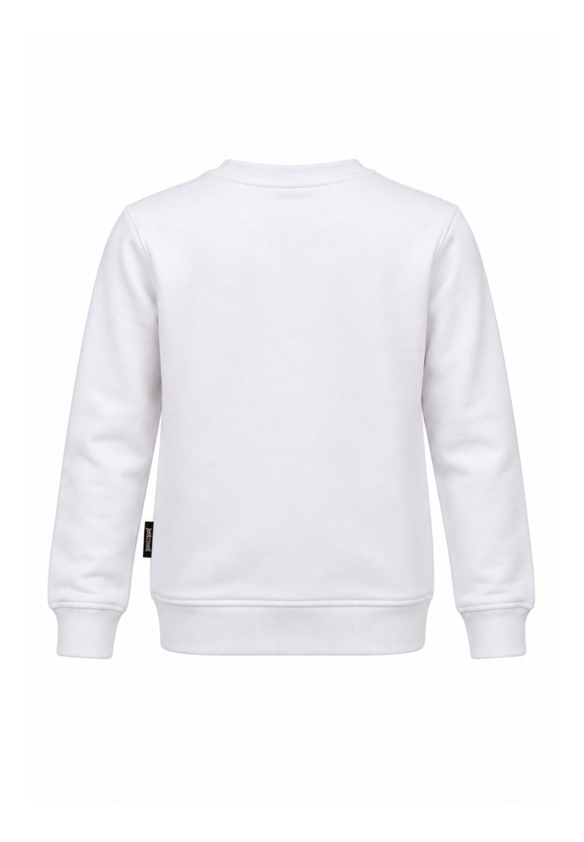 JUST CAVALLI felpa BIANCA GIROCOLLO CON logo borchie Bambine e ragazze jba26158fe.bia_