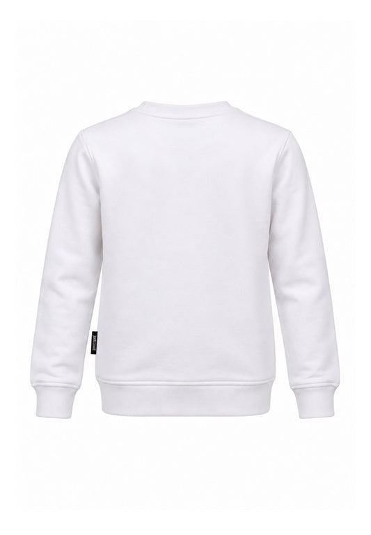 JUST CAVALLI felpa BIANCA GIROCOLLO CON logo borchie Bambine e ragazze jba26158fe.bia_