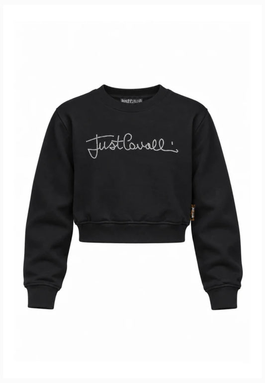 JUST CAVALLI completo nero con felpa girocollo e leggings Bambine e ragazze jga26176fe.ne_